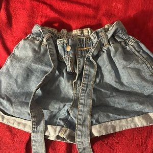 High waisted, bowtie shorts.